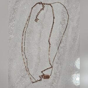 Kendra Scott Rose Gold Double Chain Necklace